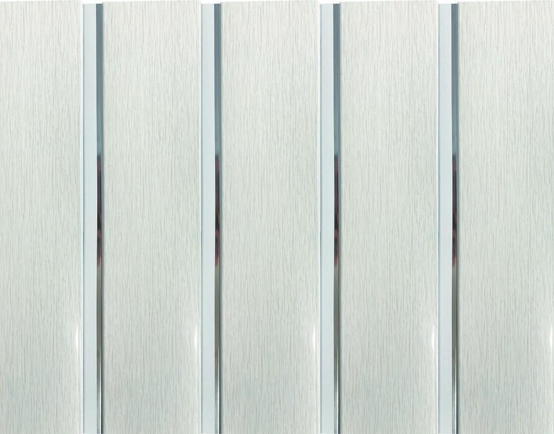 PVC ламперия - 10 x 270 x 0.8 cm, влакно със сребърни ленти