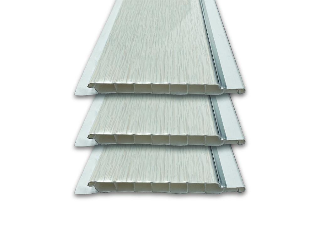 PVC ламперия - 10 x 270 x 0.8 cm, влакно със сребърни ленти