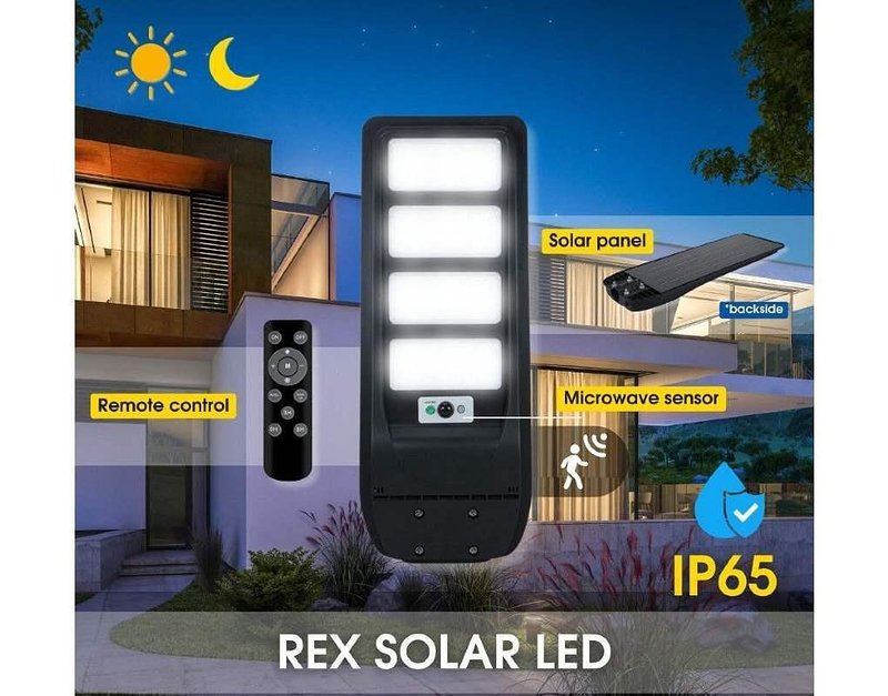 LED соларен осветител - 50 W, 6400 К, IP65